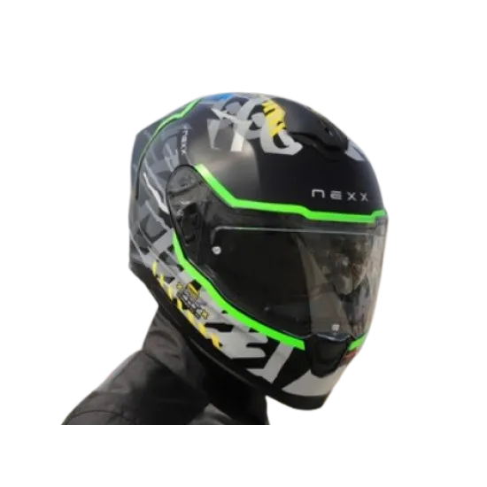 Каска NEXX Y100R URBANGRAM BLACK MATT, антибактериална подплата, слънчеви очила