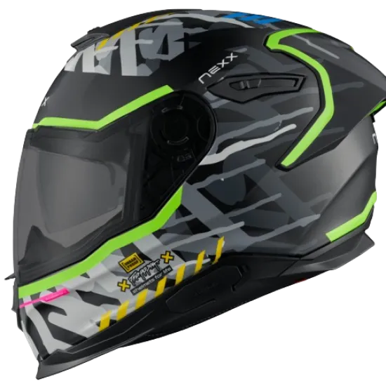 Каска NEXX Y100R URBANGRAM BLACK MATT, антибактериална подплата, слънчеви очила