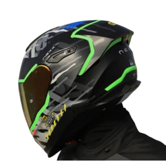 Каска NEXX Y100R URBANGRAM BLACK MATT, антибактериална подплата, слънчеви очила