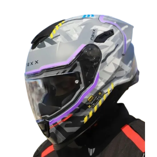 Каска NEXX Y100R URBANGRAM NARDO GREY MATT, антибактериална подплата, слънчеви очила