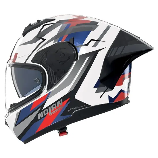 Каска Nolan N60-6 Sport Corsa 355 White Blue Red с Pinlock и VPS визьор