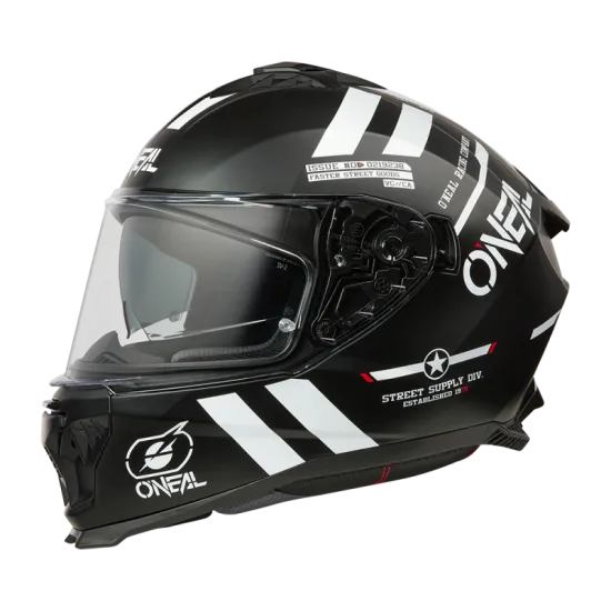 Каска O'NEAL CHALLENGER WARHAWK BLACK/WHITE/RED V.25