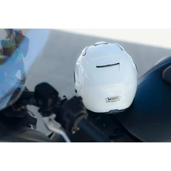 Shoei J-Cruise 3 E2206 - Бял гланц – Премиум отворена мото каска с Shoei Comlink