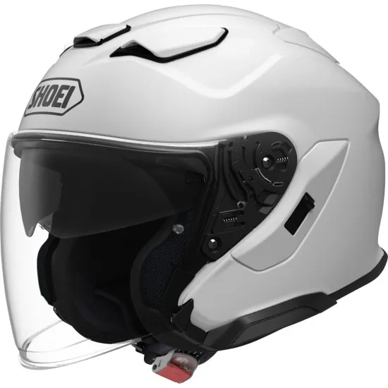 Shoei J-Cruise 3 E2206 - Бял гланц – Премиум отворена мото каска с Shoei Comlink