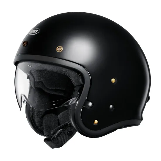 Каска Shoei J.O2 Black Gloss open face с вътрешен визьор