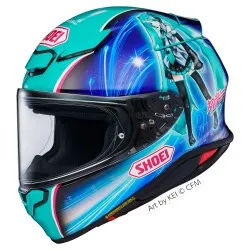 Каска Shoei NXR 2 Hatsune Miku TC-4 E2206 - Гланц