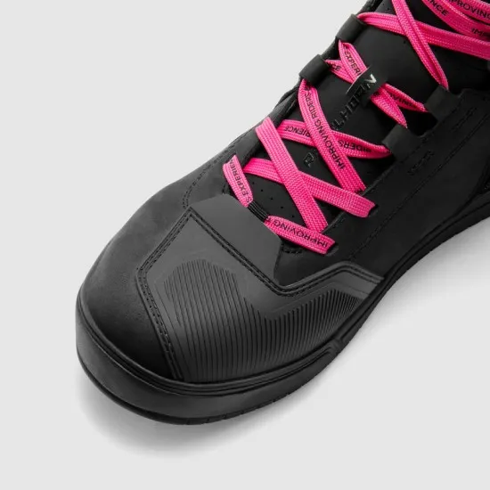 REBELHORN VANDAL II LADY BLACK/PINK – дамски кожени мото обувки с вентилация и защита