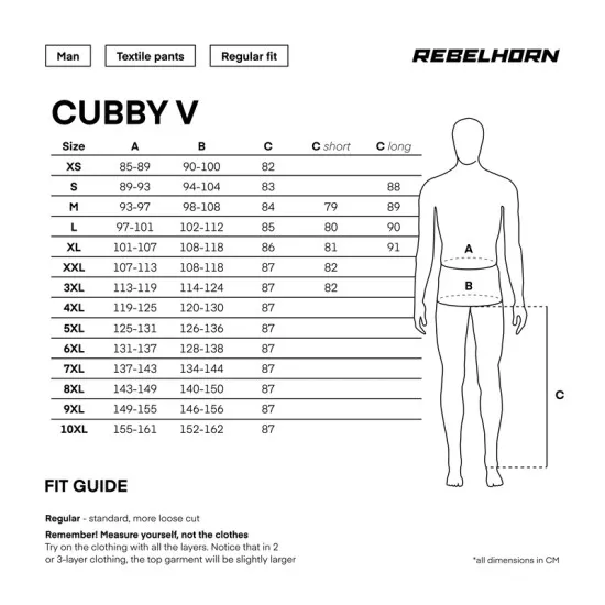 Rebelhorn Cubby V – черно-сиви мото панталони за туринг с протектори
