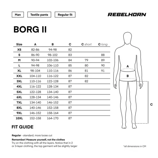 Мото панталони Rebelhorn Borg 2 Black Grey с HydraShield PRO мембрана и Level 2 протектори