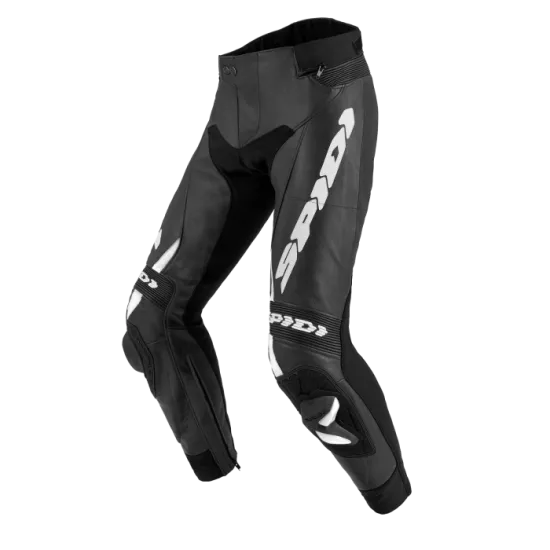 Кожен мото панталон SPIDI RR PRO 2 BLACK/WHITE с Warrior Lite и Force-Tech протектори