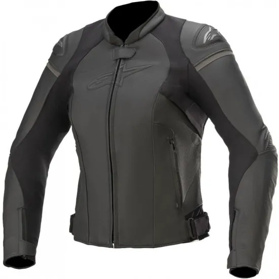 Дамско кожено яке Alpinestars Stella GP Plus R V3 – черно, спортен стил и защита за мотоциклетисти