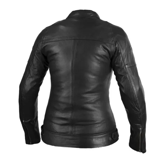 Дамско кожено яке SECA BONNEVILLE BLACK с мека телешка кожа и D3O® протектори