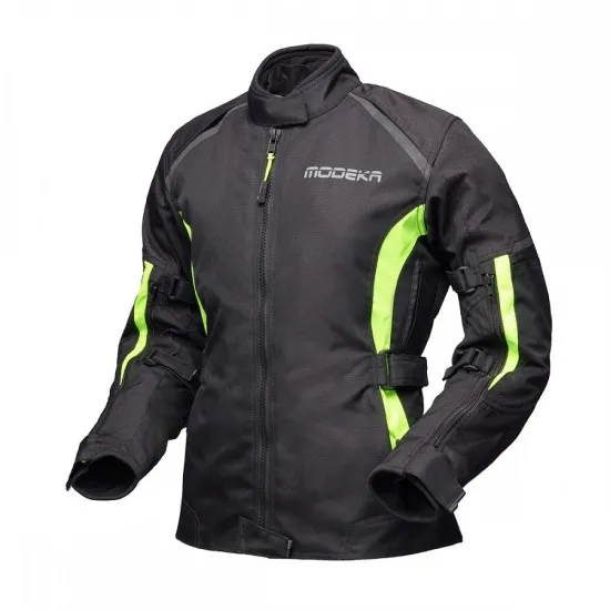 Дамско мото яке Modeka Luana Black/Yellow – всесезонна защита и стил