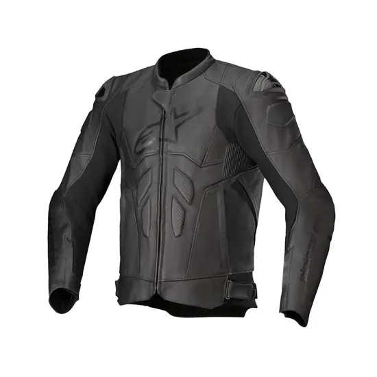 ALPINESTARS DUSK BLACK кожено мото яке в черно с термоподплата