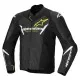 Кожено мото яке ALPINESTARS Faster v3 Airflow BLK/WHT/YW с протектори DFS GP Lite и Nucleon Flex Plus