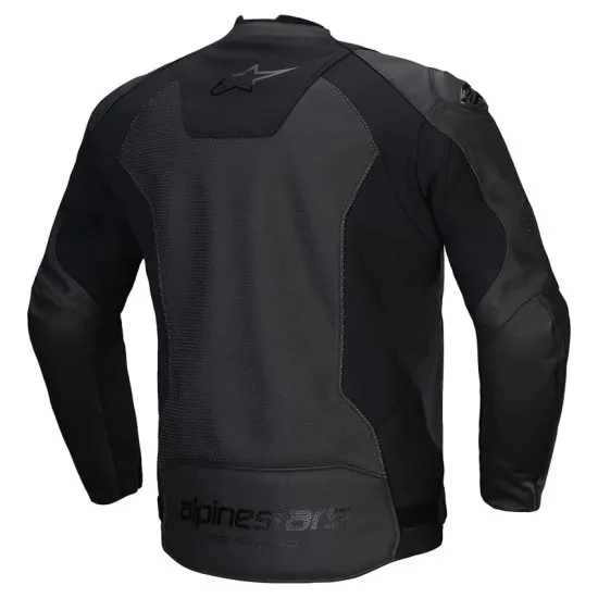 Кожено мото яке ALPINESTARS Faster V3 BLACK с протектори DFS GP Lite и Nucleon Flex Plus
