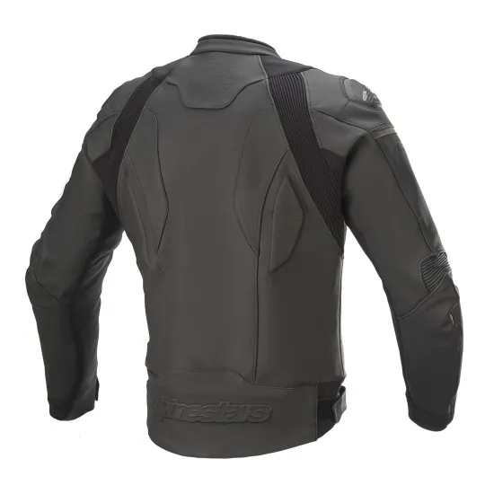 Кожено мото яке ALPINESTARS GP PLUS R V3 BLACK с протектори и вентилация