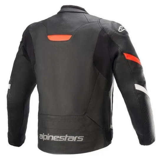 Кожено мото яке ALPINESTARS FASTER V2 AIRFLOW BLACK/RED с протектори и вентилационни отвори