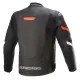 Кожено мото яке ALPINESTARS FASTER V2 AIRFLOW BLACK/RED с протектори и вентилационни отвори