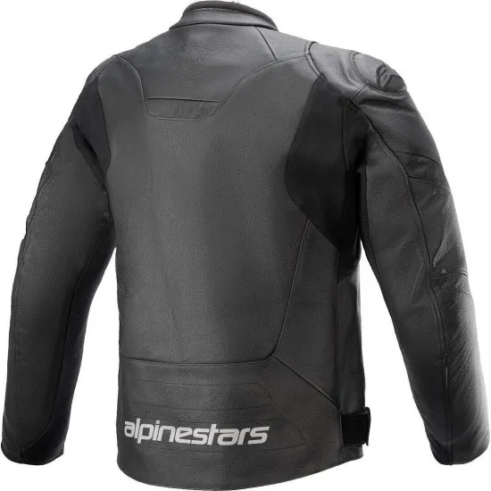Кожено мото яке ALPINESTARS FASTER V2 BLACK/BLACK с Nucleon протектори и перфорации