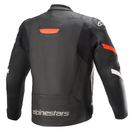 Кожено мото яке ALPINESTARS FASTER V2 BLACK/RED с Nucleon протектори и перфорации