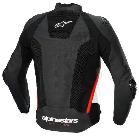 Кожено мото яке ALPINESTARS Missile V3 BLK/WHT/RD – състезателна защита и стил