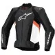 Кожено мото яке ALPINESTARS Missile V3 BLK/WHT/RD – състезателна защита и стил