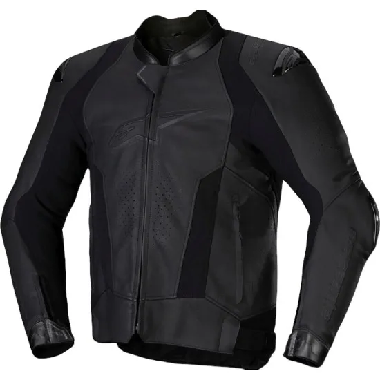 ALPINESTARS MISSILE V3 BLACK – кожено мото яке със състезателен дизайн и Tech-Air® съвместимост