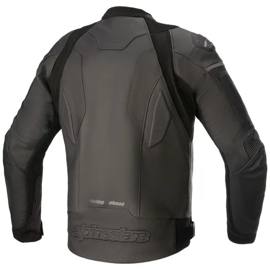 Кожено мото яке ALPINESTARS GP PLUS R V3 RIDEKNIT BLACK с Nucleon Flex Plus протектори и Tech-Air® 5 готовност