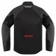 Червено мото яке ICON MESH AF LEATHER CE RD с D3O® протектори и мрежеста подплата
