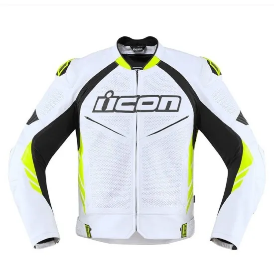 Мото яке ICON HYPERSPORT2 PRIME HI-VIZ с TracSpec™ кожа и D3O® протектори