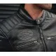 Кожено яке JOHN DOE Storm Perforated Leather BLACK, перфорирана кожа, включени протектори