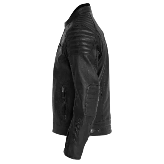 Кожено яке JOHN DOE Storm Perforated Leather BLACK, перфорирана кожа, включени протектори