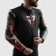 Кожено мото яке Rebelhorn Vandal 2 Cruze Black Dark Grey Red – спортно яке с AAA защита и Level 2 протектори