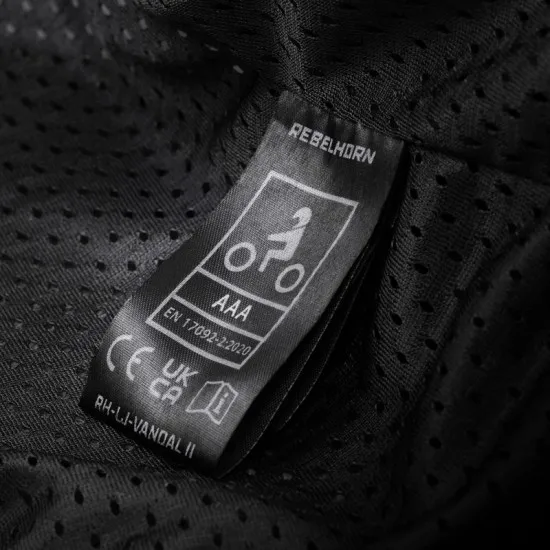 Кожено мото яке Rebelhorn Vandal 2 Cruze Black Dark Grey Red – спортно яке с AAA защита и Level 2 протектори