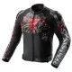Кожено мото яке Rebelhorn Vandal 2 Cruze Black Dark Grey Red – спортно яке с AAA защита и Level 2 протектори