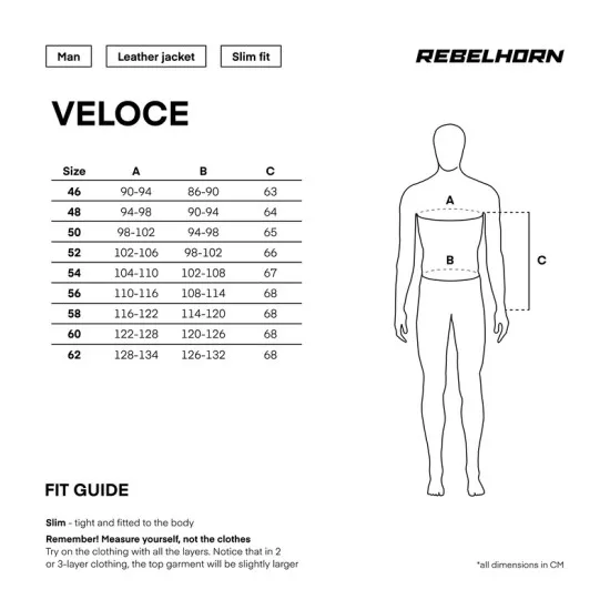 Кожено яке REBELHORN VELOCE-LJ – спортно мото яке от телешка кожа с протектори
