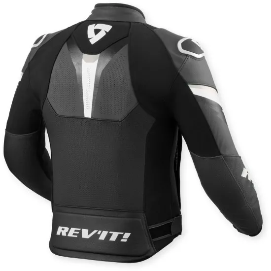 Кожено мото яке REV'IT! Quantum 3 - Black Anthracite, с премиум защита и вентилация