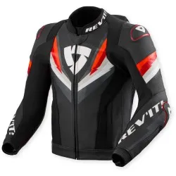 Кожено яке Revit Quantum 3 Pro - Black Red