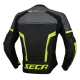Кожено мото яке SECA HOOLIGAN TITANIUM/FLUO YELLOW с D3O® протектори и светлоотразителни елементи