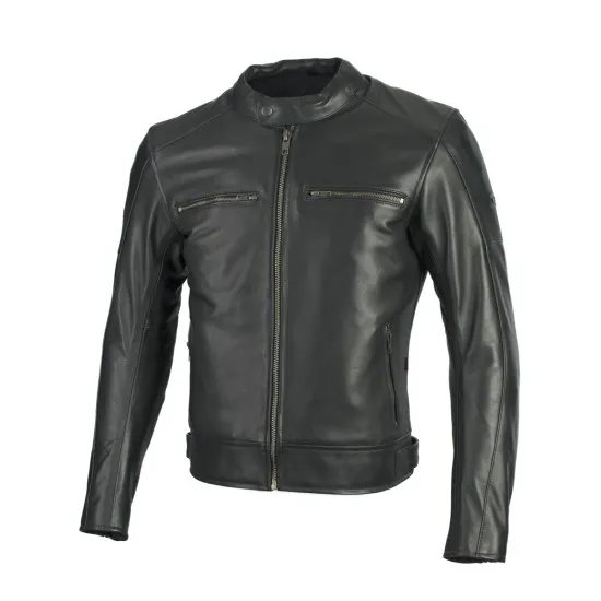Кожено мото яке SECA BONNEVILLE BLACK с D3O® протектори и подвижна термо подплата
