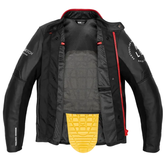 Кожено мото яке SPIDI Genesis Red с Warrior Lite протектори и биволска кожа