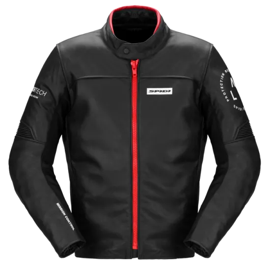 Кожено мото яке SPIDI Genesis Red с Warrior Lite протектори и биволска кожа