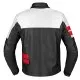 Кожено мото яке SPIDI ROAR WHITE/RED/BLACK – спортно яке с Warrior Lite протектори и регулируема талия