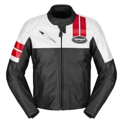 Кожено мото яке SPIDI ROAR WHITE/RED/BLACK