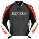 Червено кожено мото яке SPIDI TRACK WARRIOR RED с Warrior протектори и Flex Tenax Nylon