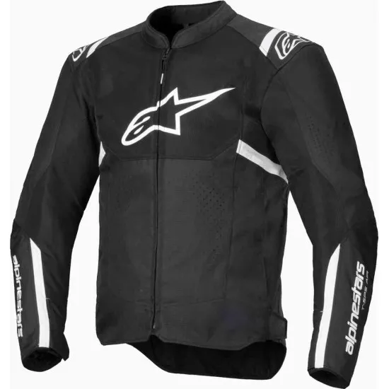 ALPINESTARS T-SPS AIR V2 BLACK/WHITE – текстилно мото яке с вентилация и спортна кройка