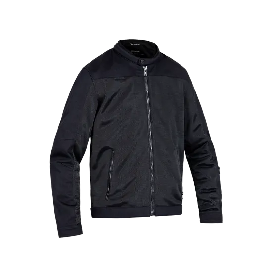 Текстилно мото яке JOHN DOE Aero Mesh BLACK с перфориран дизайн и интегрирани протектори