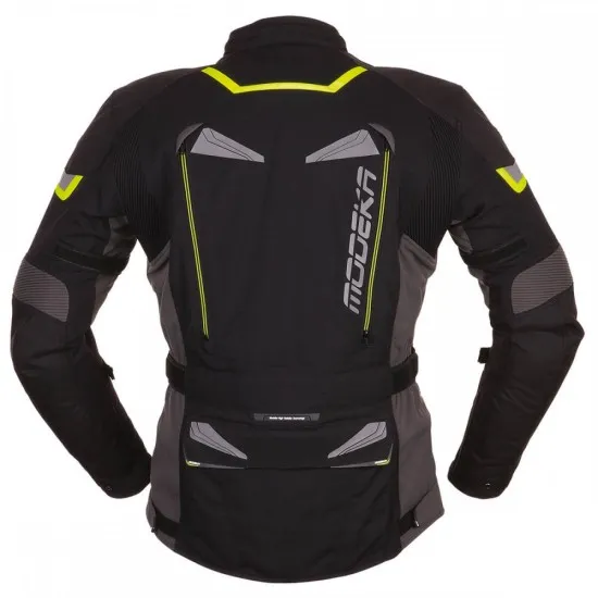Мото яке Modeka Panamericana Black/Yellow с SAS-TEC протектори и Sympatex® мембрана