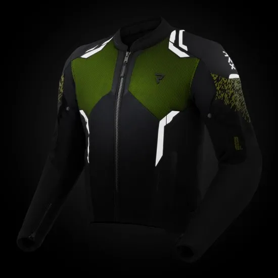 REBELHORN JAX BLACK/FLUO YELLOW – мото яке с флуоресцентни елементи и CE-Level 2 защита